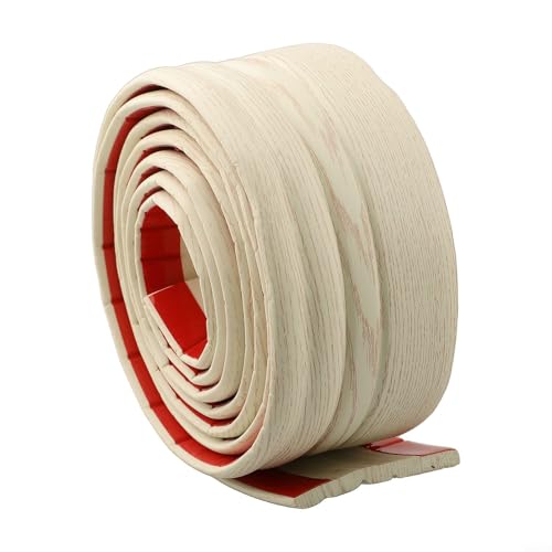 Rodapié decorativo de espuma de 3 metros para decoración de pared elegante y borde de fondo (roble blanco)