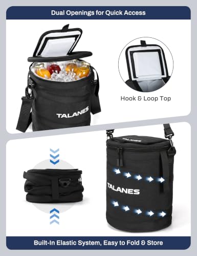 Image of 14-Can Insulated Golf Cart Cooler Bag Keeps Beverages Cold | Large Golf Cooler Sleeve with Adjustable Shoulder Strap & Collapsible Design, Ideal Gift for Golfers