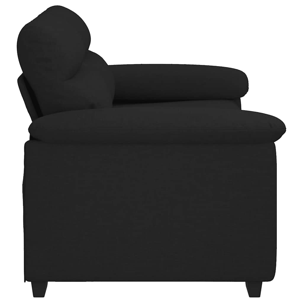 vidaXL Sofá 2 plazas Tela Negro 160x81x84 cm, sofá, sofá de Dos plazas, sofá de 2 plazas de Tela, sofá de 2 plazas, sofá de Tela, sofá de Dos plazas de Tela