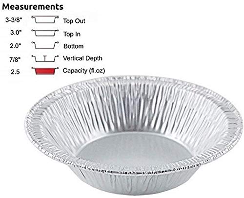 Pactogo 3 Inch Disposable Aluminum Foil Tart Pans Mini Silver Baking Pie Tins thumb #7