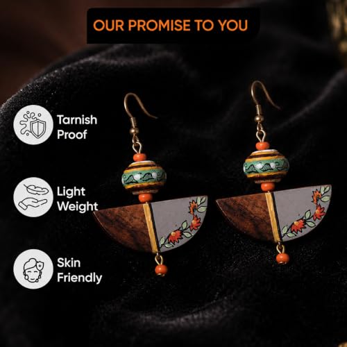 Image of Handcrafted Bohemian & Ethnic Earrings Collection for Women - Artistic, Nature-Inspired Statement Designs in Studs, Drops & Chandeliers