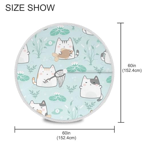Nappe d'extérieur ronde avec fermeture éclair lavable pour parasol central