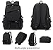 ORILOOSEN College Backpack, Outdoor Travel Backpack, Black
