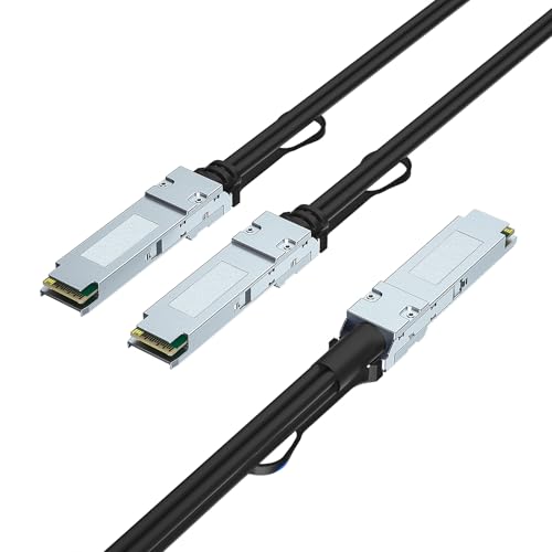 Image of 10Gtek IB 200GbE to 2x100GbE Splitter DAC, QSFP56 to 2xQSFP56 (4CHx50G to 2x2CHx50G), for Mellanox MCP7H50-H003 3-Meter