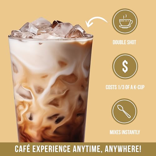 Image of The Frozen Bean Vietnamese Coffee Frappe & Latte Instant Mix (10 Sticks), Made with Arabica Coffee, Double Shot Caffeine, Low Sugar & Premium Ingredients, Hot, Iced, or Blended Drinks