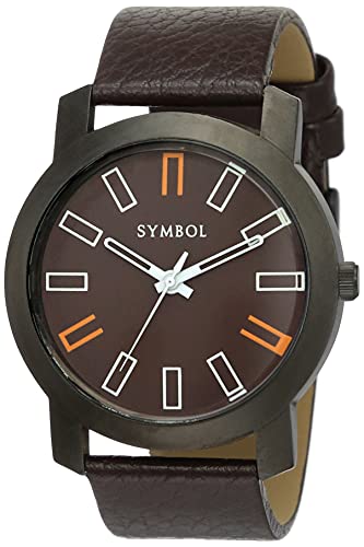 Amazon Brand - Symbol Men Faux Leather Analog Brown Dial Watch-Az-Sym-Ss21A-05D, Band Color-Brown (B08ZHSMBJG) Amazon Price History, Amazon Price Tracker