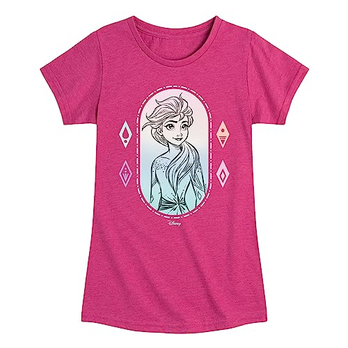 Disney Frozen 2 - Elsa Portrait - Toddler and Youth Girls Short Sleeve Graphic T-Shirt