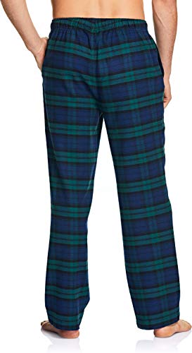 CQR Men's 100% Cotton Plaid Flannel Pajama Pants, Brushed Soft Lounge & Sleep PJ Bottoms with Pockets2