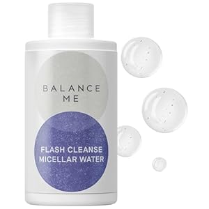 Balance Me Flash Cleanse Micellar Water 180ml, Facial Cleanser with Hyaluronic Acid, Makeup Remover for All Skin Types, Vegan Friendly