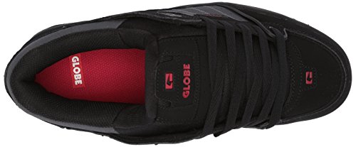 Image of Globe Men's Fusion Shoe, Black /Dark Shadow /Red, 5 M US