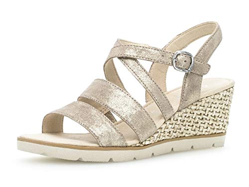 Gabor Damen Keilsandalen 25.750.62, Frauen Sandalette,Keilabsatz,Sommerschuh,bequem,Muschel,38.5 EU / 5.5 UK