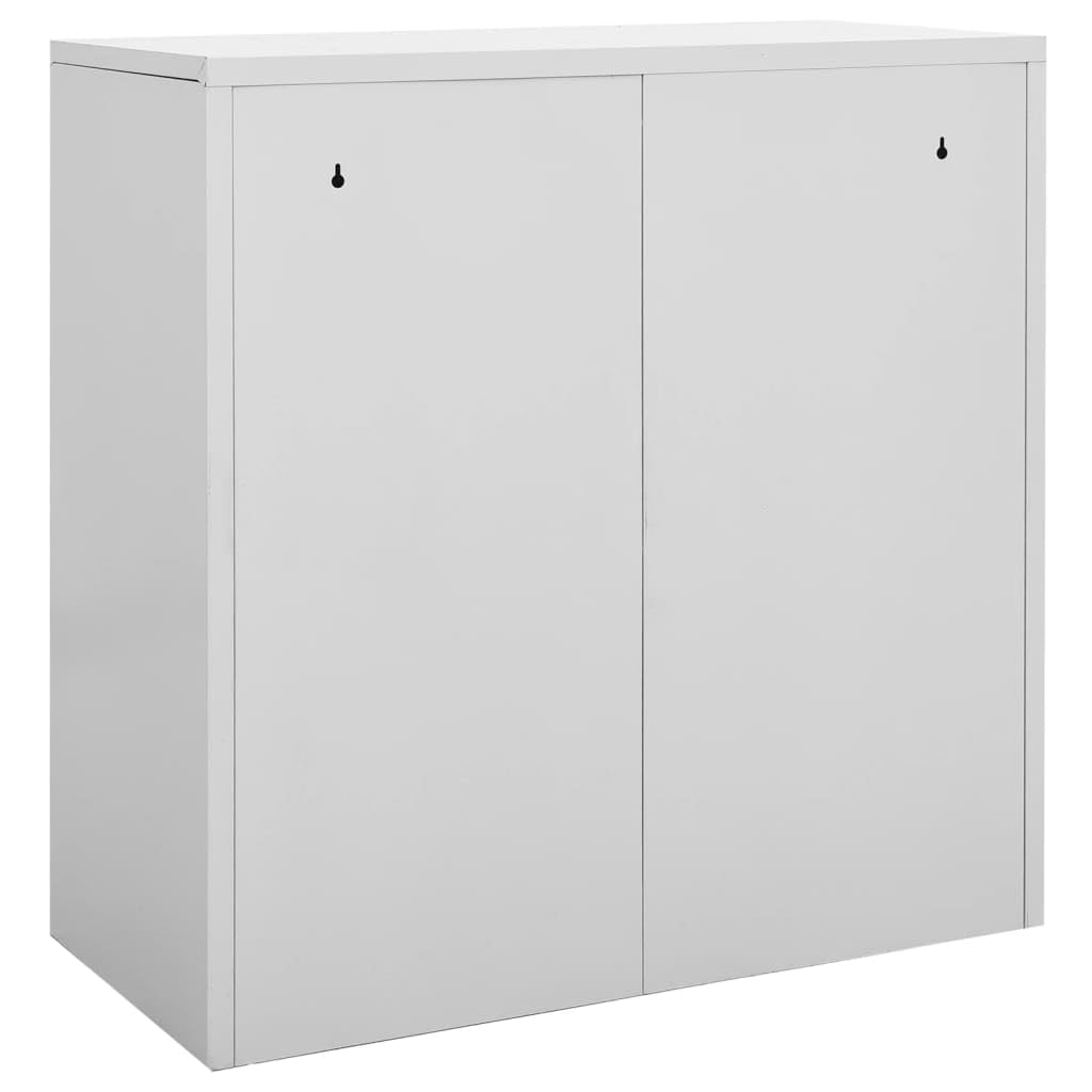 Armadio per archiviazione Armadio multifunzionale Armadio portaoggetti Armadietto con Chiave Grigio Chiaro 90x45x92,5 cm in Acciaio Adatto per camera da letto, soggiorno, ufficio