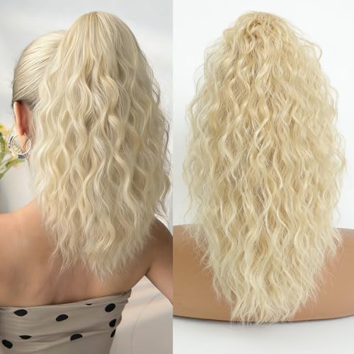 Image of Claw Clip Ponytail Extension Blonde Highlight H613 /1001#,16In