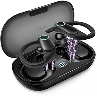 XUX Wireless Earbuds, Wireless Headphones Running Bluetooth 5.2 Earphones with 4-Mic Bluetooth Hearphones in-Ear, 24H Playtime, IPX65 Waterproof with HiFi Stereo Noise Cancelling for Gym and Workout