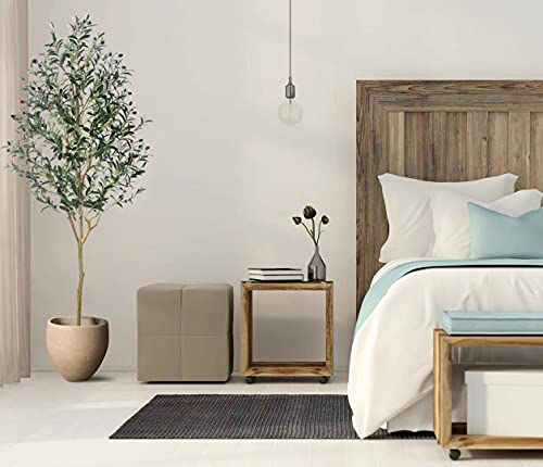 Phimos Artificial Olive Tree Tall Fake Potted Olive Silk Tree With Planter Large Faux Olive Branches And Fruits Artificial Tree For Modern Home Office Living Room Floor Decor Indoor (6.23Ft) #TOP7