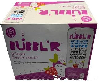 Bubblr Pitya Berry Nectr Antioxidant Sparkling Water - 6 pack