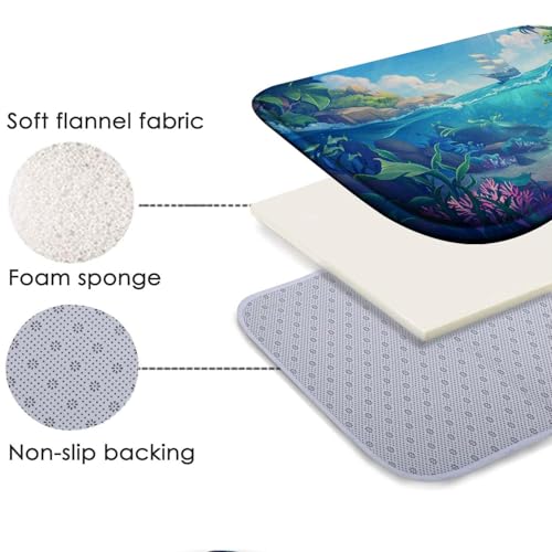 Tapis de bain mousse à mémoire antidérapant et absorbant taille L douillet - 5