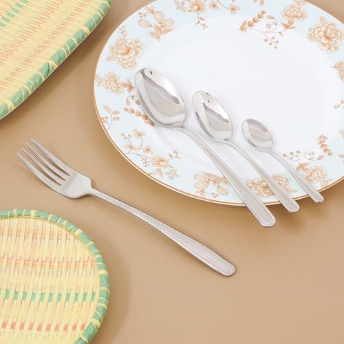 Image of Dora 18 /8 Stainless Steel 24-Piece Cutlery Set | Elegant Mirror Finish | Dishwasher Safe | Ideal Gift for Every Occasion