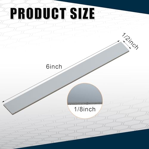 Image of Yaocom 2 Pcs 304 Stainless Steel Flat Bar 6 inch Length, 1-1 /2 inch Width, 1 /8 inch Thickness 2B Finishing Trim Strips Sheet for DIY Craft Making