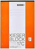 Brunnen 1042927 KIESER-Block Lineatur 21 (A4, 50 Blatt, liniert, 80 g/m², gelocht) Weiß