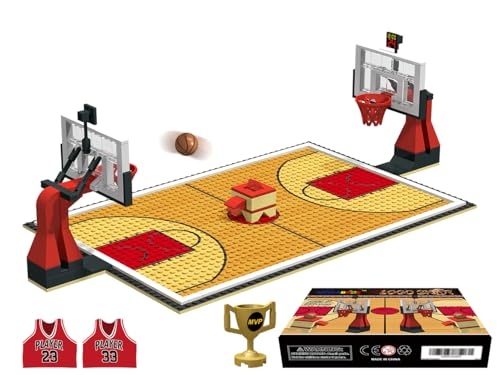 Nicolababe Blocs de construction créatifs - Plaques de base et ensembles de 2 briques de construction classiques pour jeu de basket-ball - Compatible avec les...