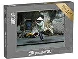 Puzzle 1000 Teile XXL „Blumenverkäufer auf Einer Straße in Asian, Vietnam“ – aus der Puzzle-Kollektion Asien