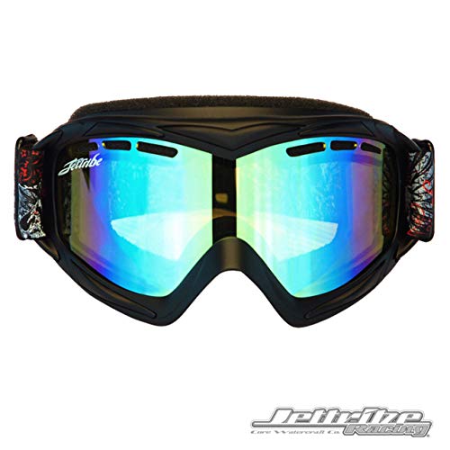 Matte Black Water Sport Helmet Goggles | Deep Set Narrow Floating Frame | Revo Lens + Case | Jet Ski Goggles Sport Designed For Kite Boarding, Surfer, Kayak, Pwc Racing #TOP1