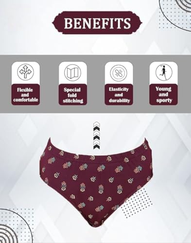 Image of Women's Plus Size Briefs | Full Coverage, 100% Super Soft Cotton, Mid Waist | Inner Elastic Waistband | Underwear, Innerwear, Panties | Print (Pack of 3)