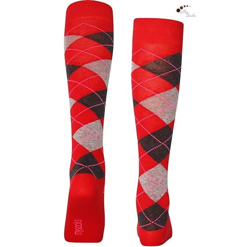 Image of Mysocks Unisex Extra Fine Combed Cotton Knee High Socks, Hand Linked Toe, Soft Latex Band