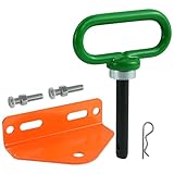 Heavy Duty Zero Turn Mower Trailer Hitch with Bolts 1/8'(3mm) and Strong Magnet Trailer Gate Pin 1/2'' Hole Hitch Mount Orange (Pack of 1)