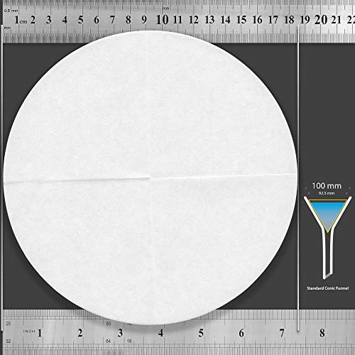 Image of 18.5 cm Ready to Use Cone-Folded Filter Paper,Pre-Stacked Pyramids, Qualitative Grade 4 - ZENPORE Fast Flow 185 mm (200 Discs)