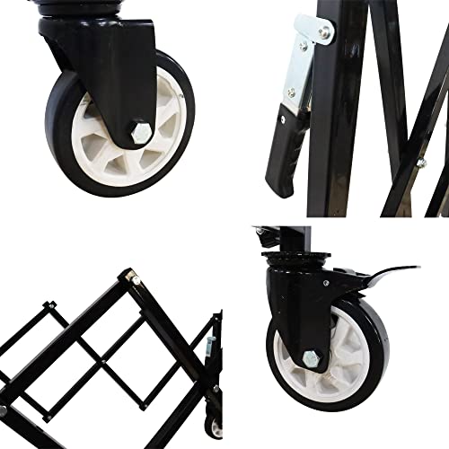 Carretilla de acero carbono para funerales con ruedas y frenos miniatura 6