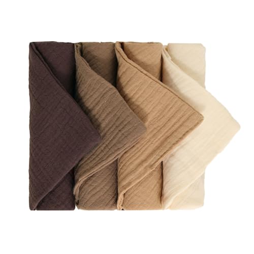 XEGZLH 4Pcs Baby Cloths Handkerchief Square Bibs Washcloths Nursing Towel Baby Wipe Breathable Face Towel for Baby
