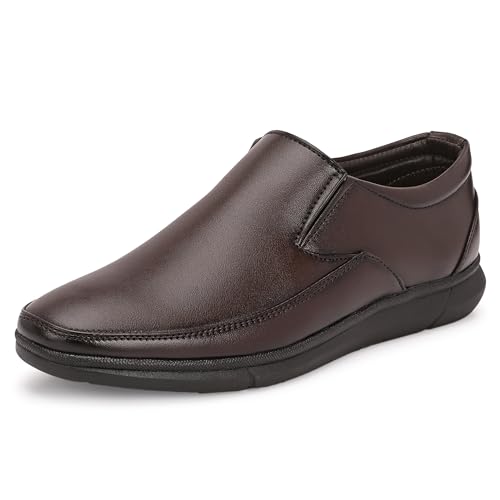 Image of Centrino Men's Formal Shoe|Slip-On Loafers |Office Dress Shoes | Wedding Party Casual Travel |Trendy & Classic Design |Durable TPR Sole |Lightweight Cushioned Sole |Comfortable Outdoor Wear (8109)