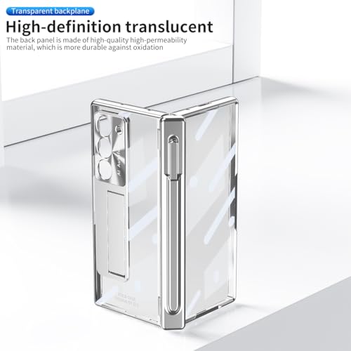 Coque rigide Galaxy Z Fold 3 5G finition argent métallisé et charnière premium - 2