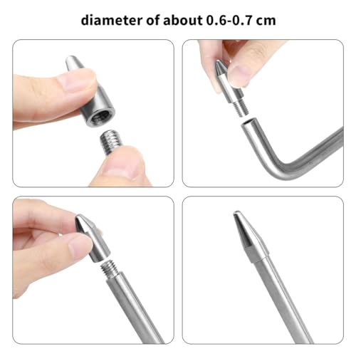 Image of LadyRosian 14PCS Paintless Dent Repair Kits Dent Repair Rods Stainless Steel Tools with Accessory for Car Auto Body Dents Hail Damage Removal Set