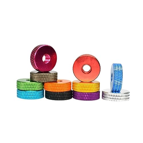 Rfdrr RFDRR Aluminium Rändelmutter Pink-M6 2pcs