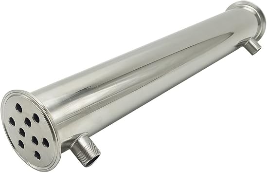 Condensers, 2.5" Distillation Condenser, 304 Stainless Steel Cooler, Iength 450mm, Distillation Column Decondenser
