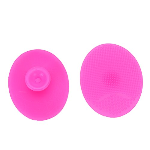 Welecom: Cepillo de silicón limpiador de rostro, almohadillas para limpieza del maquillaje, cepillo removedor de espinillas, 2 piezas.
