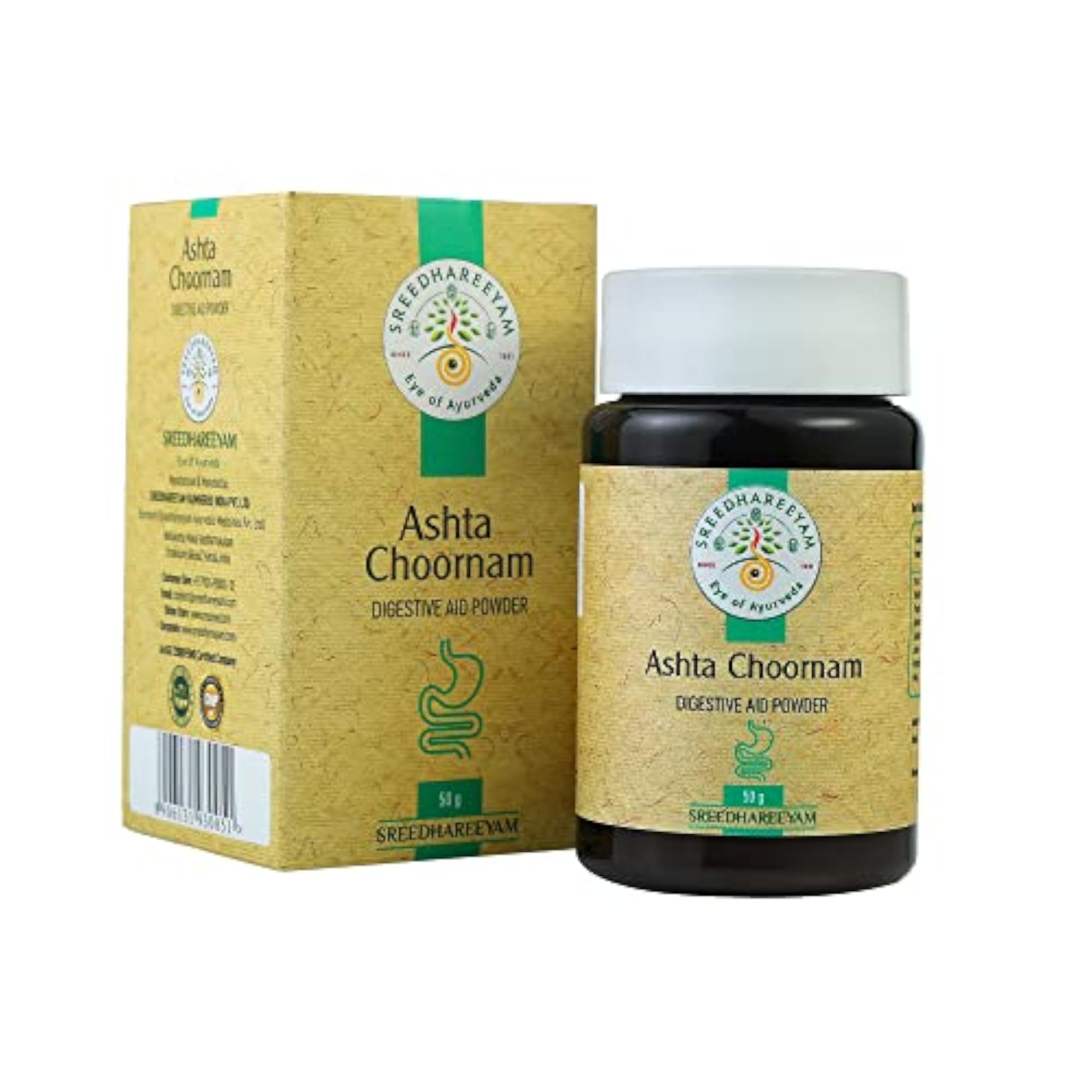 Sreedhareeyam Ayurveda Ashta Choornam - Digestive Aid Powder 50g