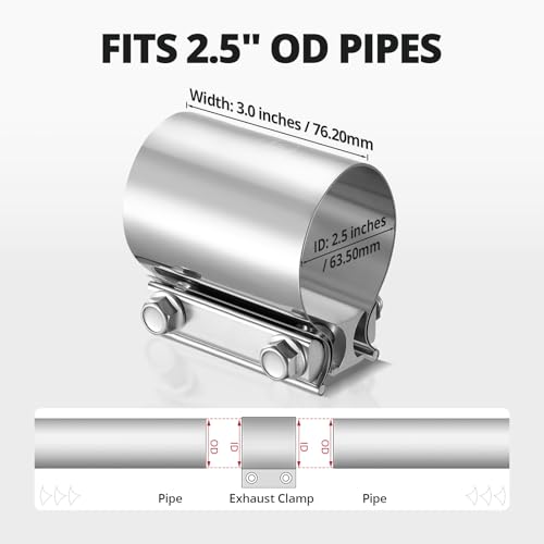 EVIL ENERGY 2.5 inch Exhaust Clamp, 2 1/2