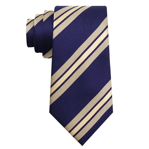 Image of Luckyvestir Striped Ties for Men Classic 3.15 inch Men's Tie Formal Neckties for Business Graduation Dinner Wedding