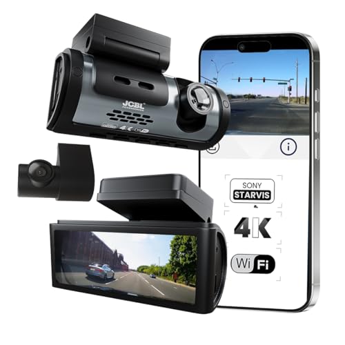 JCBL Starvision 4K Dashcam for Car Front and Rear 2026 Model | STARVIS IMX335 Sensor | Dual Channel | ADAS | Night Vision | 3.5" Touch IPS Display | Built-in GPS | 24 Hours Parking Monitor — image 1 of 6