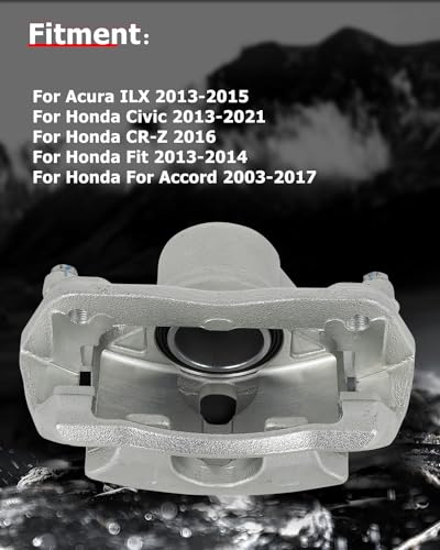 Image of cciyu Front Right Brake Caliper Assembly w /Bracket 19B2661 2013-2015 For Acura For ILX,2003-2017 For Honda For Accord,2013-2021 For Honda For Civic,2016 For Honda For CR-Z,2013-2014 For Honda For Fit