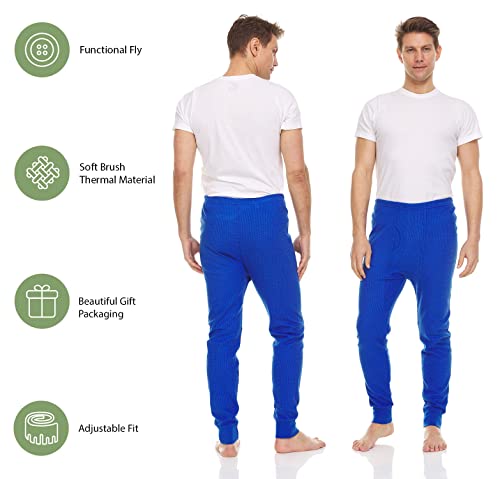 Mens Thermal Long John Pants - Thermal Bottom Base Layer for Tshirts & Jackets - Lightweight Thermal Underwear Mens - 3 Pack3