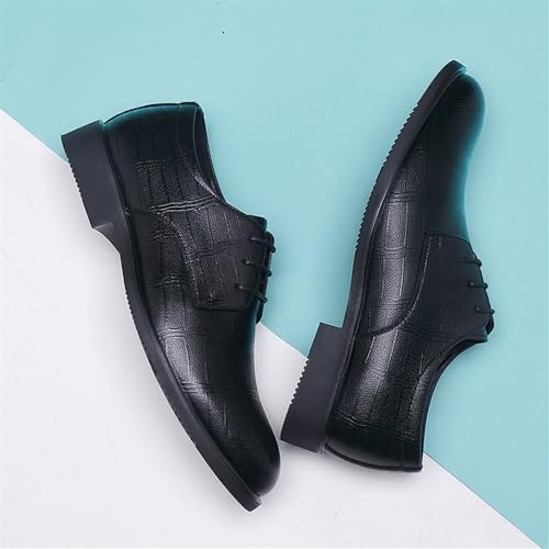 Dress for Men Calfskin Leather Prom Prom Wedding Block Heel Casual Shoe Wingtip Classic Lace Up2