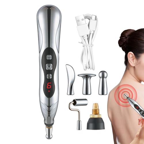 Massagestift - Massage-tools - Elektrischer Massagestift - Massagegerät Wiederaufladbarer Trigger-Stimulator für Meridianmassage, Muskelentspannung und Reflexzonenmassage für Frauen Männers