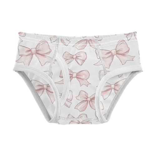 Boys' Exclusive Briefs Toddler Underwear 95% Combed Cotton Boxerbriefs 2T Light Pink Bow Pattern 9