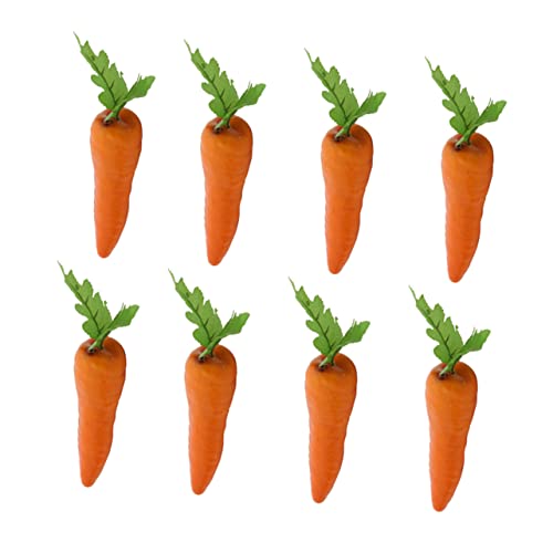 Amosfun 8 Piezas Decoraciones de Zanahorias decoración casa Semillas de Zanahoria Zanahorias chocolatadas decoración de la Cocina Vegetales Falsos Zanahorias Artificiales Zanahorias Falsas