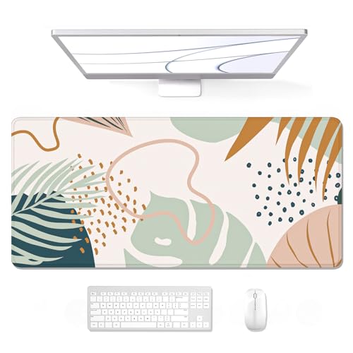 Image of Auhoahsil Large Gaming Mouse Pad, XL 31.5 x 11.8 in Desk Mat, Leaves